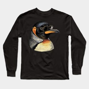 Cool King Penguin: The Glasses-Wearing Monarch Tee Long Sleeve T-Shirt